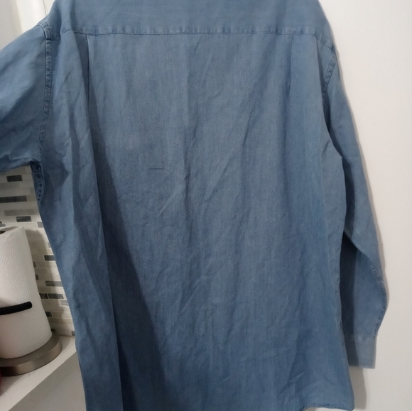 Paul & Shark Yachting Long sleeve Button down Denim Embroidered logo Shirt - Picture 8 of 9